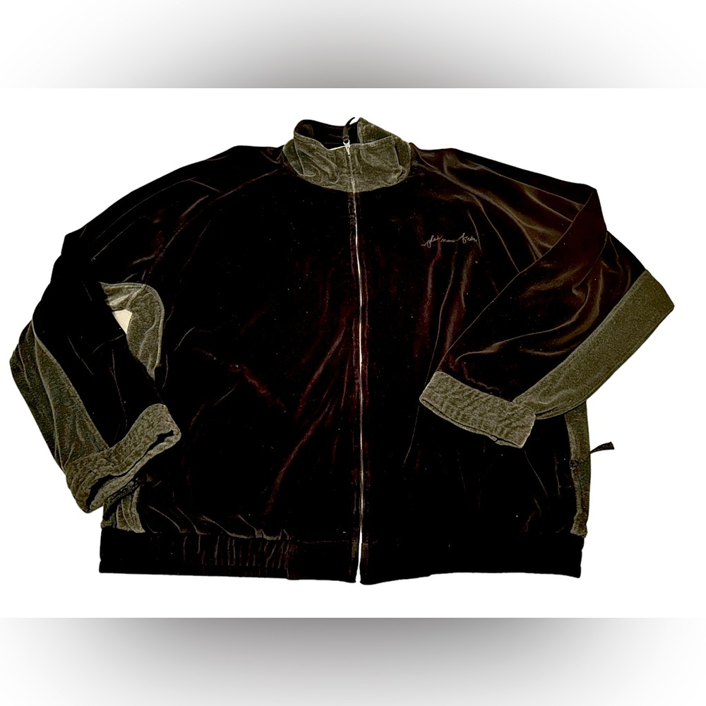 Vintage Y2K Platinum FUBU Velour Zip Track Suit Mens Size XXL